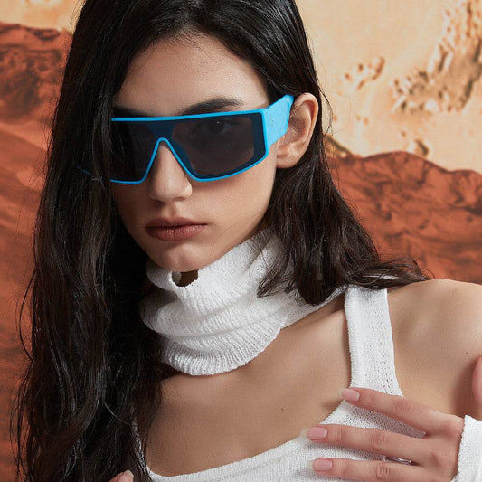Men's Oversized One-piece Sunglasses Rivet - Mubimart