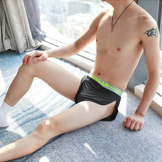Underwear Ice Silk Split Home Shorts Men - Mubimart
