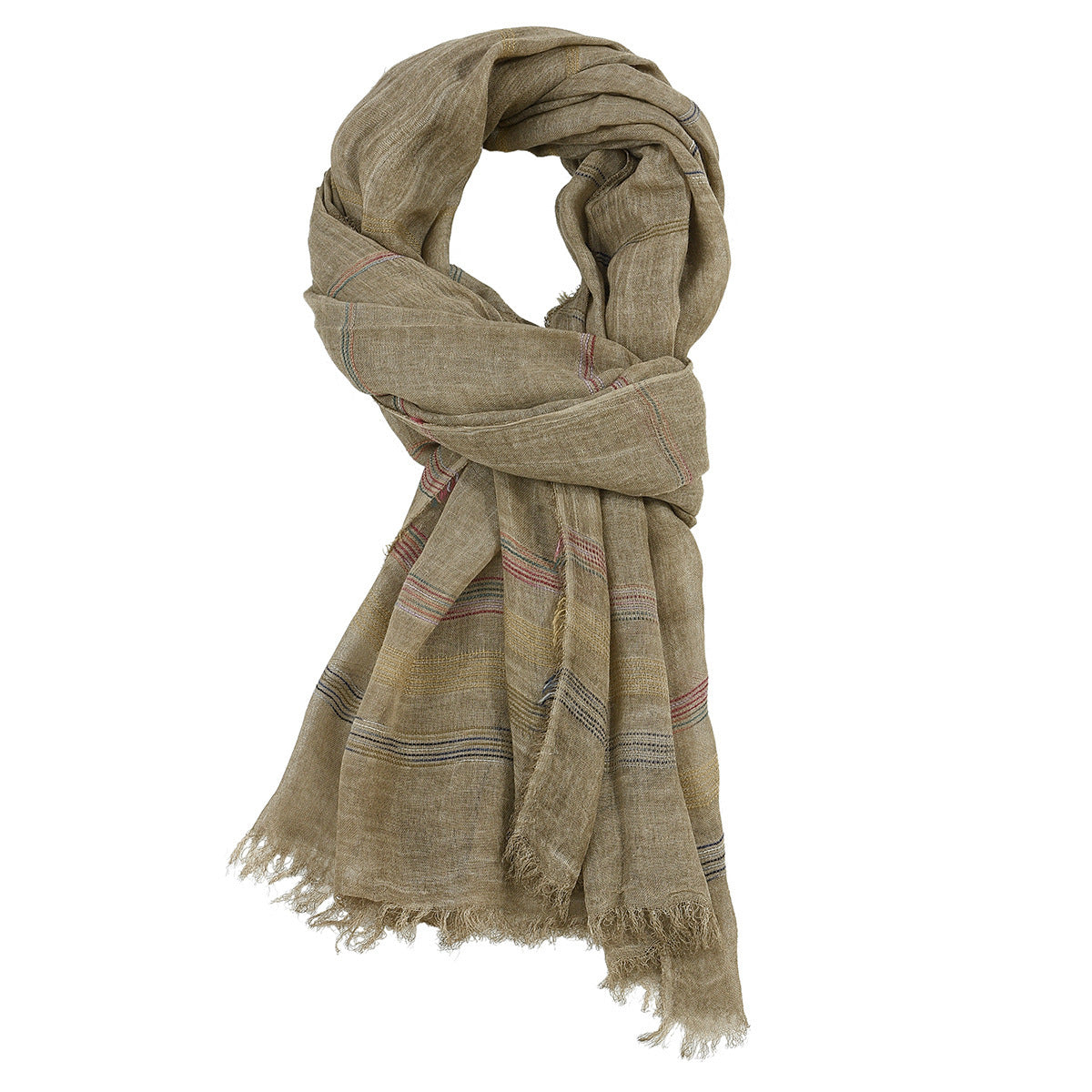 New Yarn-dyed Striped Scarf For Men