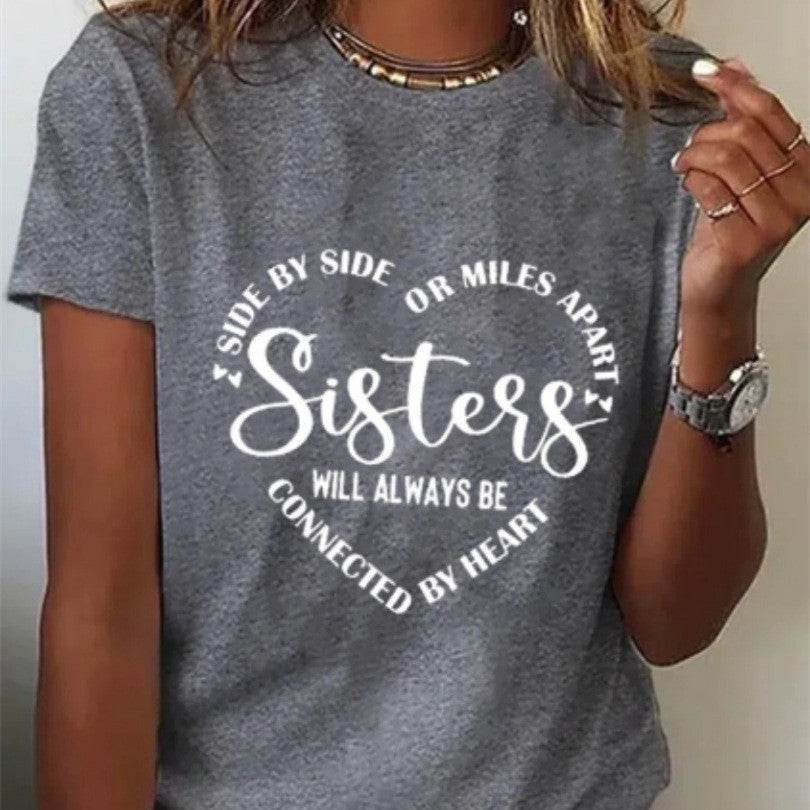 Printed T-shirt Casual Tops For Women - Mubimart