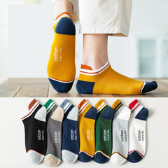 Socks Male Socks Sweat-absorbent Breathable Short Pure Cotton Socks Spring And Summer Thin Low-top Sports Mesh Men's Boat Socks - Mubimart - No show socks 