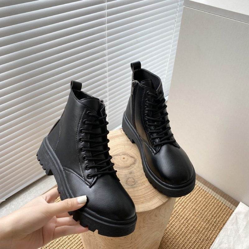 New Black Handsome Boots Women - Mubimart