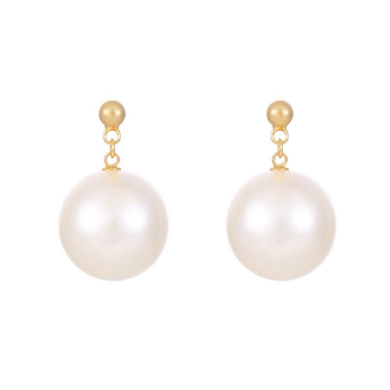 Niche Simple Pearl Stud Earrings Women - Mubimart