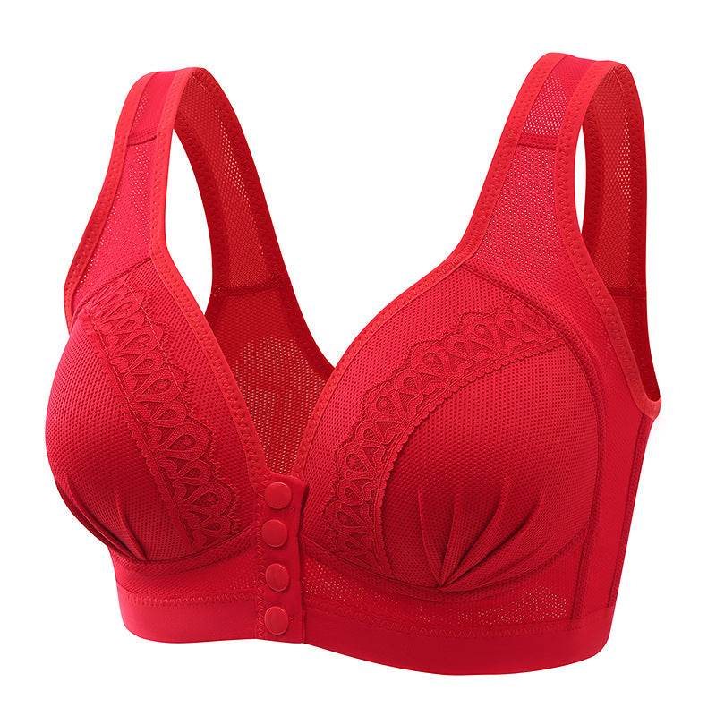 Bras For Women Front Closure Button Bra Wireless Bralette Push Up Brassiere Bra Tube Top Vest Underwear - Mubimart