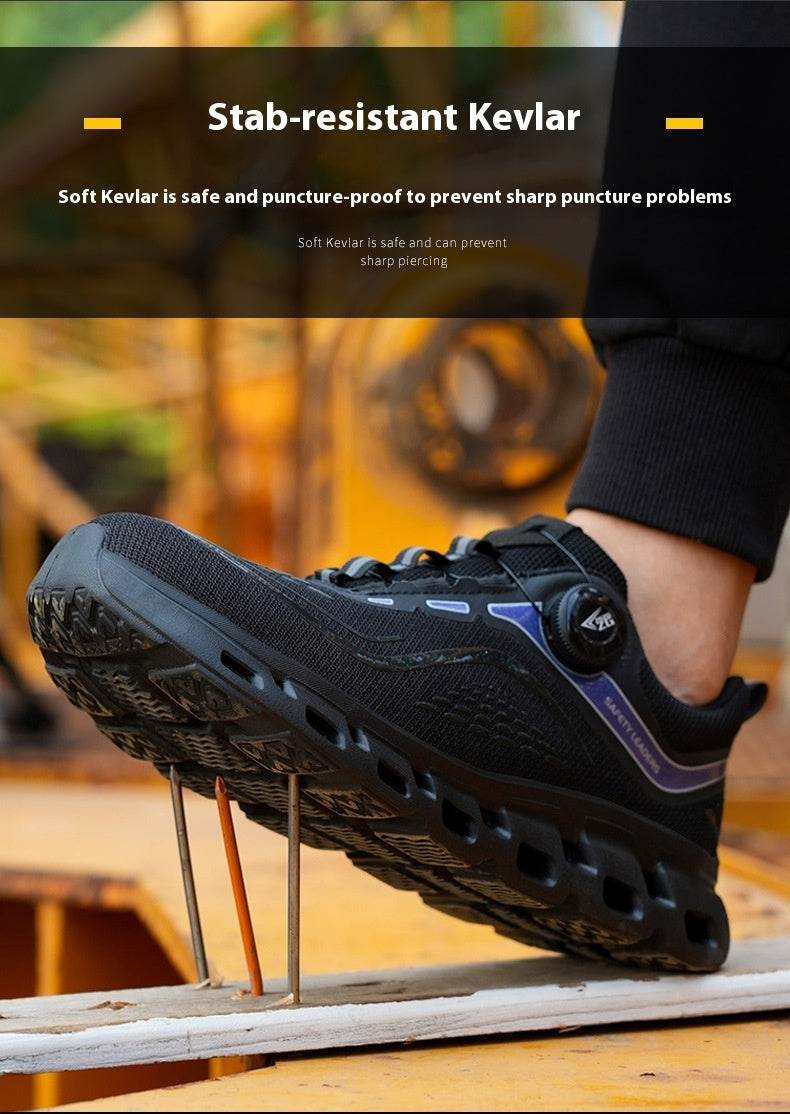 Anti-smashing Anti-penetration Steel Toe Breathable And Wearable Safety Shoes - Mubimart