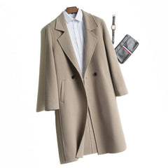 Long Dropped Shoulder Trench Coat Cashmere Coat