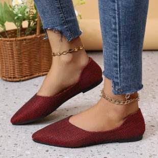 Women's Flat Soft Leather Pointed Toe Shoes - Mubimart