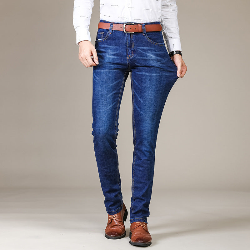 Elastische, gerade geschnittene Jeans im Slim Fit