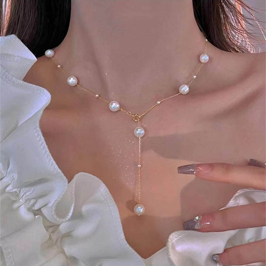 Trendy Pearl Necklace For Women Fashion Starry Pearl Choker Necklaces 2024 Fashion Jewelry Girl Gifts - Mubimart