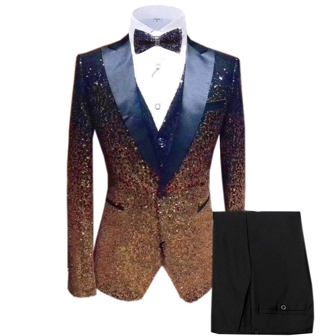 Three-piece Stage Suit For Men - Mubimart