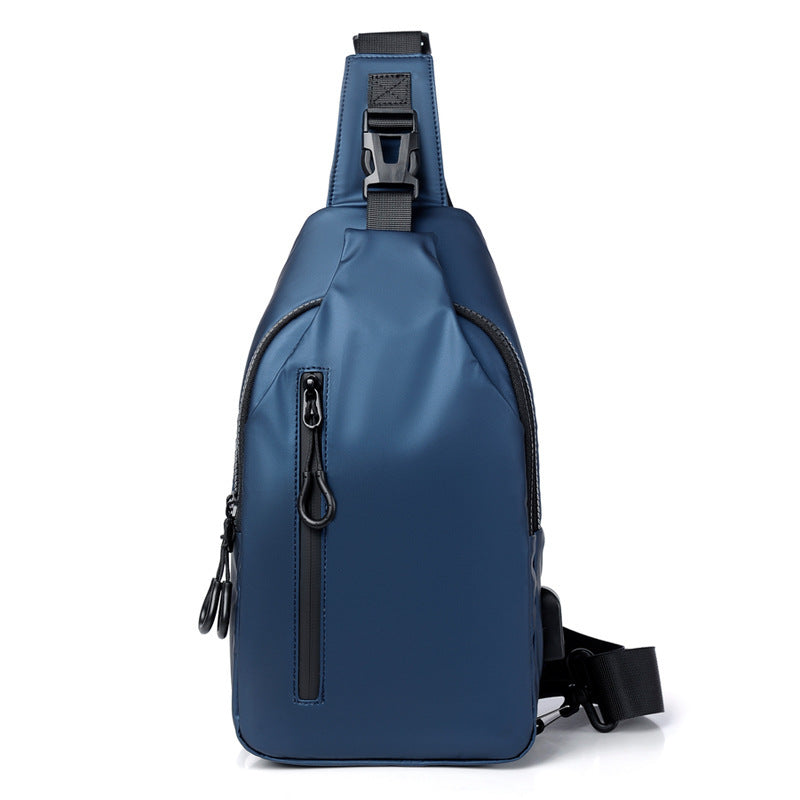 Schwarzer Sling Crossbody Rucksack Umhängetasche für Männer Brusttasche