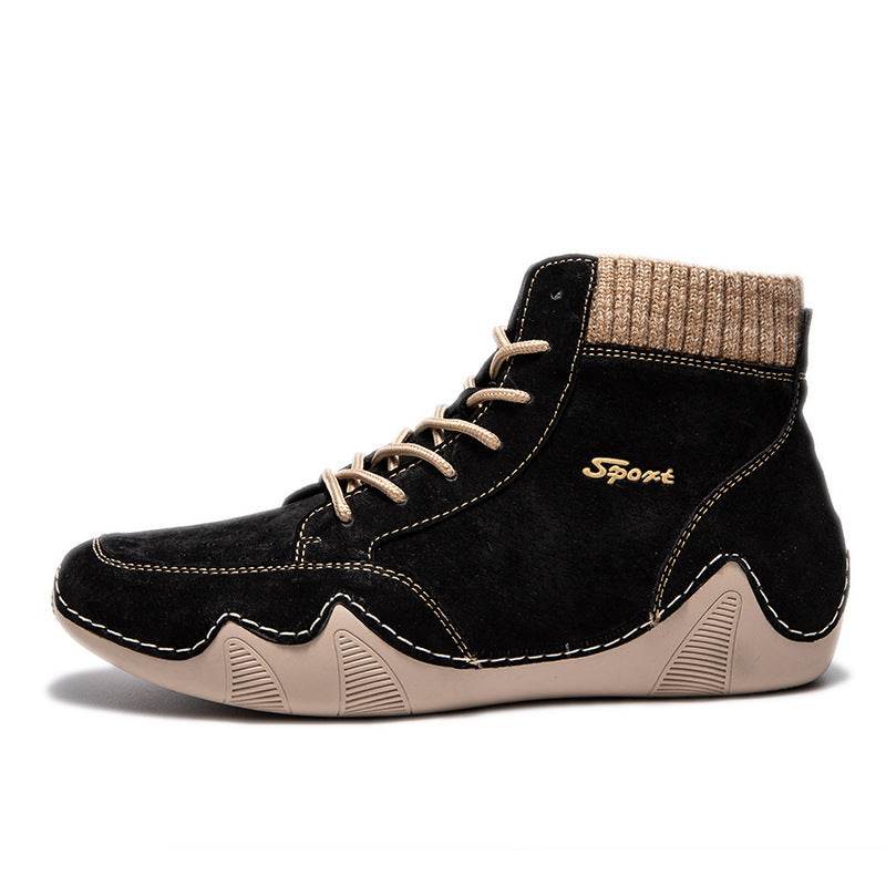Men's High-top Lace-up British Style Shoes Men - Mubimart