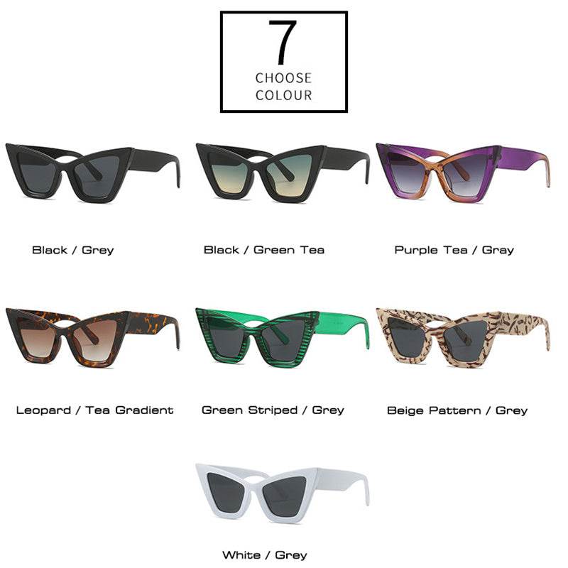 Cat-eye Sunglasses Retro Modern Trend European And American Street Patting Glasses - Mubimart