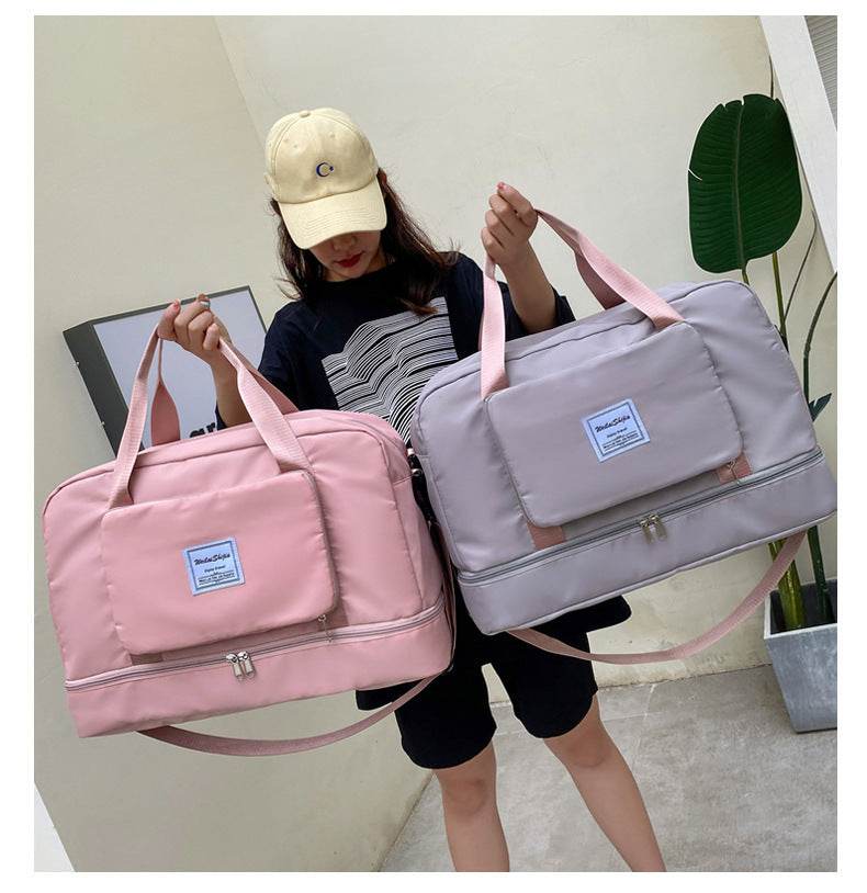 Foldable Travel Duffel Bags Sports Gym Tote Bag Women - Mubimart