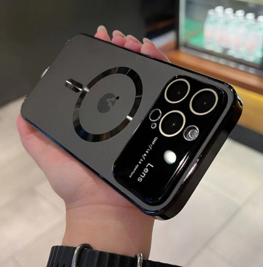 Frosted Magnetic Shockproof iPhone Case – Retro Matte Anti-Fall Protective Cover