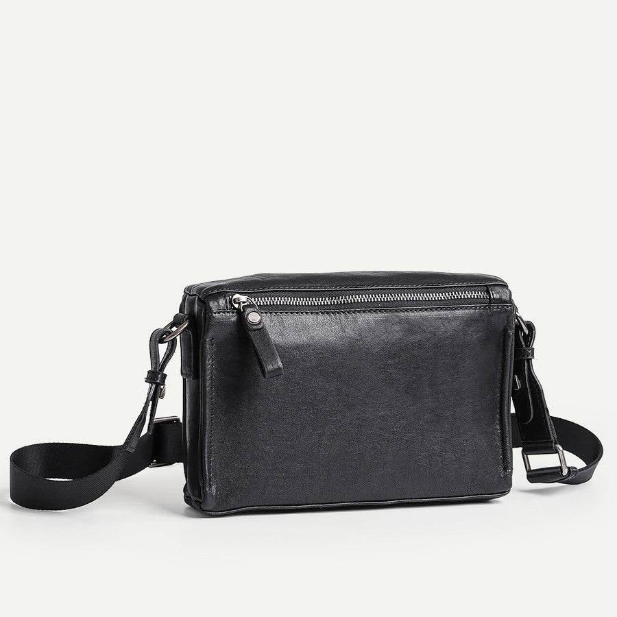Mens Fashion Retro Casual Cowhide Shoulder Bag - Mubimart