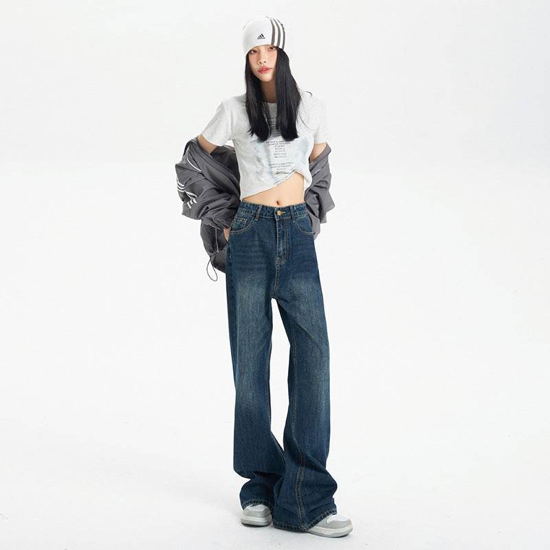 Fashionable American Retro Flared Jeans For Women - Mubimart