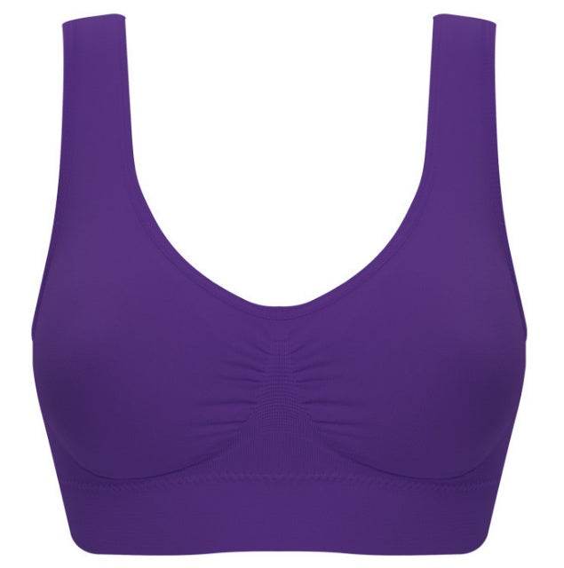 Women Yoga Tank Tops Sports Bra Workout Fitness Running Crop Top - Mubimart