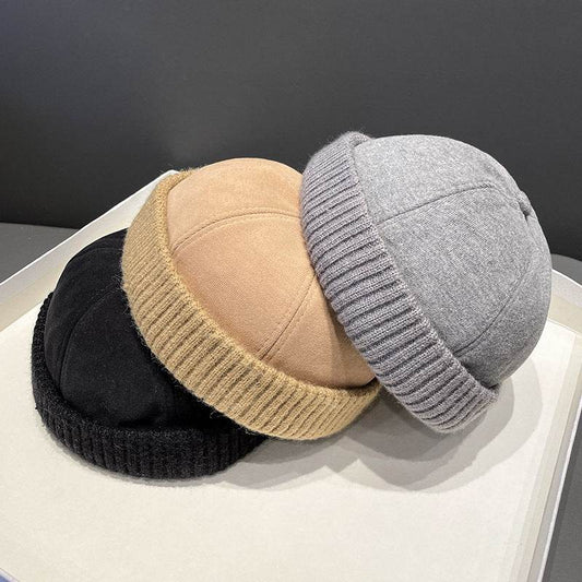 Autumn And Winter Deerskin Velvet Beret Melon Skin Hat - Mubimart
