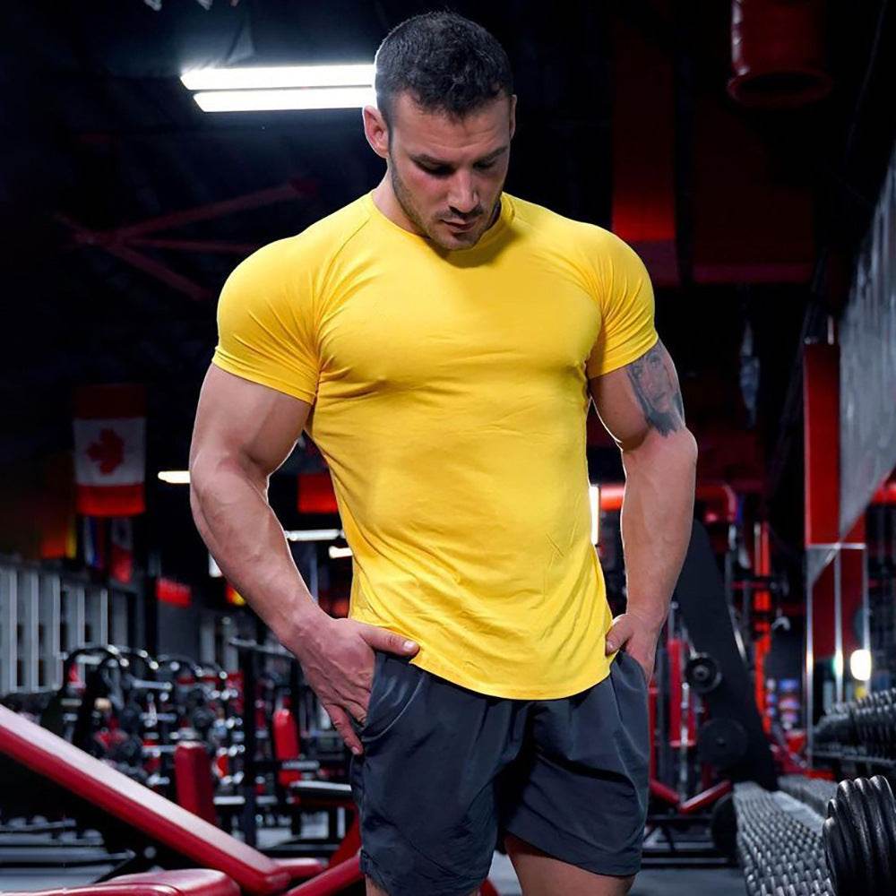 Men's Sports And Leisure Running Fitness Workout T-shirt - Mubimart