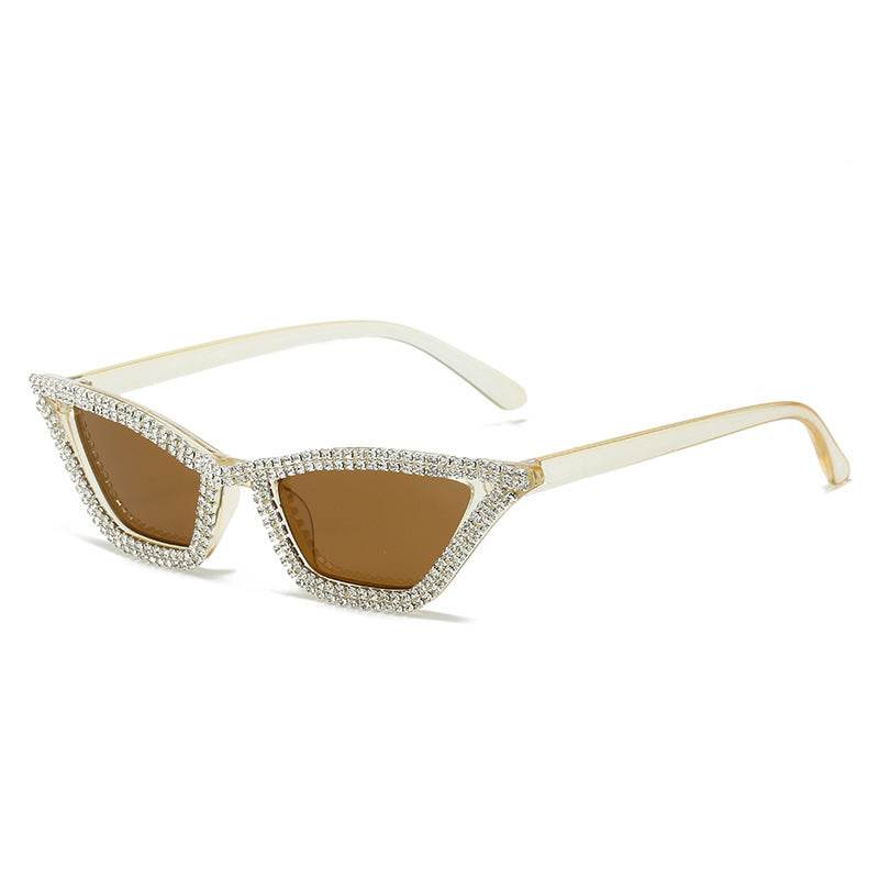Classic Cat Eye Diamond Sunglasses Handmade Diamond - Mubimart