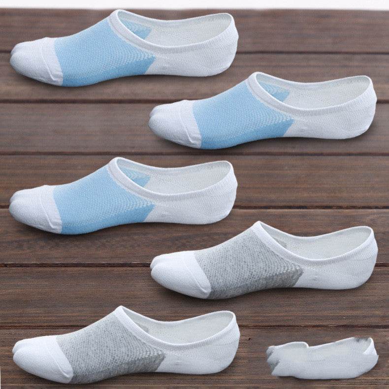 Boat Socks Men's Shallow Mouth Pure Cotton Invisible Low-cut Deodorant Thin Section - Mubimart