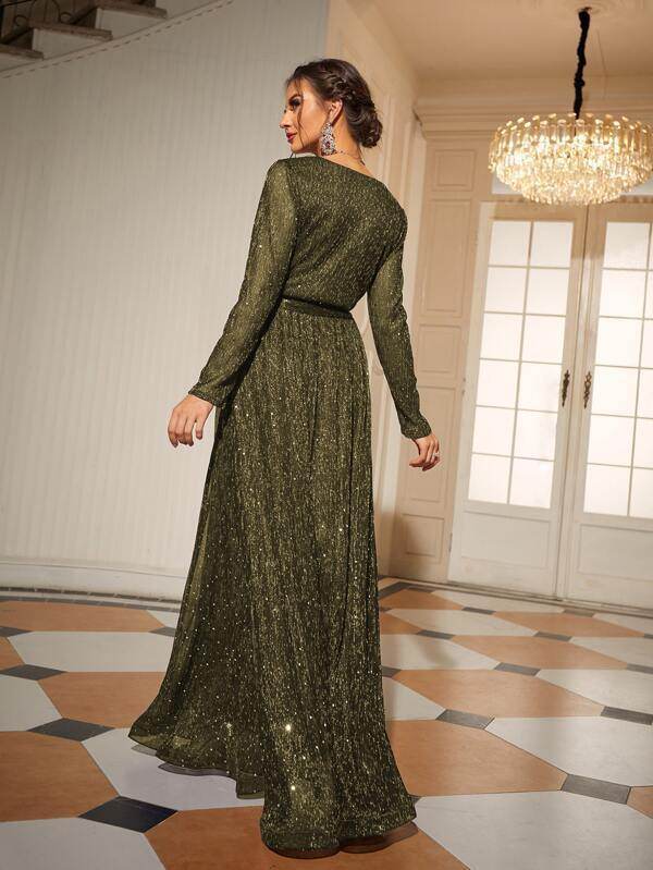Lace Long Sleeve Prom Wedding Dress Backless - Mubimart