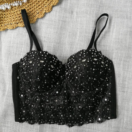 Women's Lace Spaghetti-strap Camisole Top - Mubimart