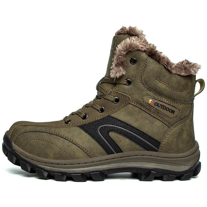 Cotton Shoes Winter Plus Velvet Warm Plus Size Hiking Boots - Mubimart