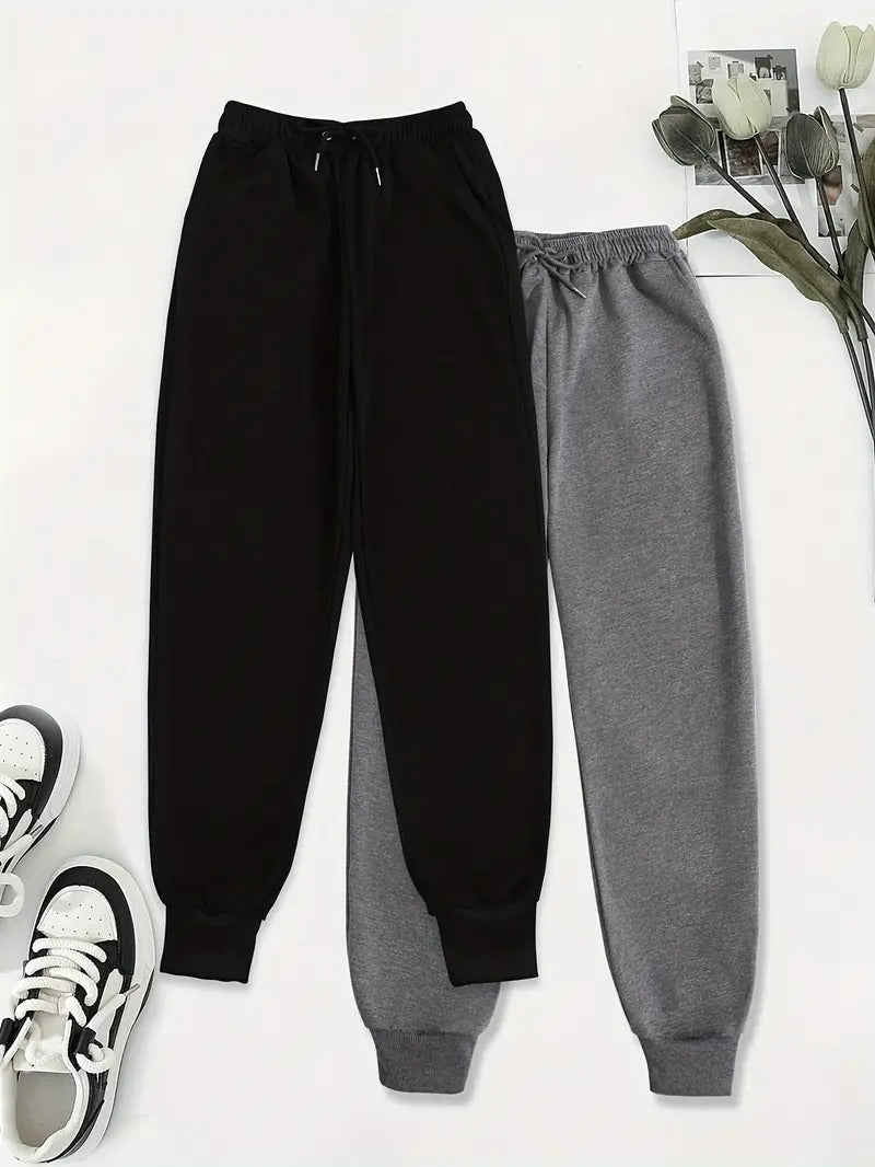 Popular Women's Casual Jogger Pants Straight-leg Pants Slant Pants