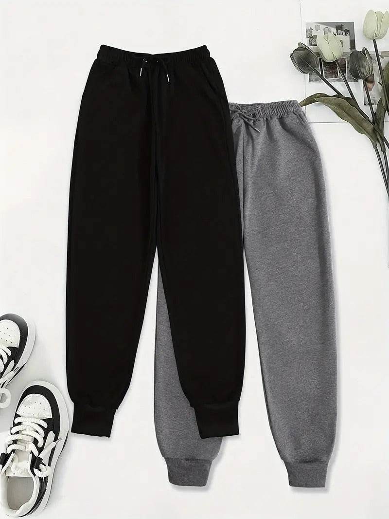 Popular Women's Casual Jogger Pants Straight-leg Pants Slant Pants - Mubimart
