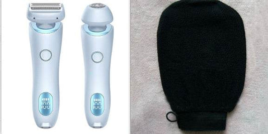2 In 1 Hair Removal Epilator USB Rechargeable Trimmer Women Body Razor Face Leg Armpit Bikini Hand Pubic Shaver Hair Remover - Mubimart