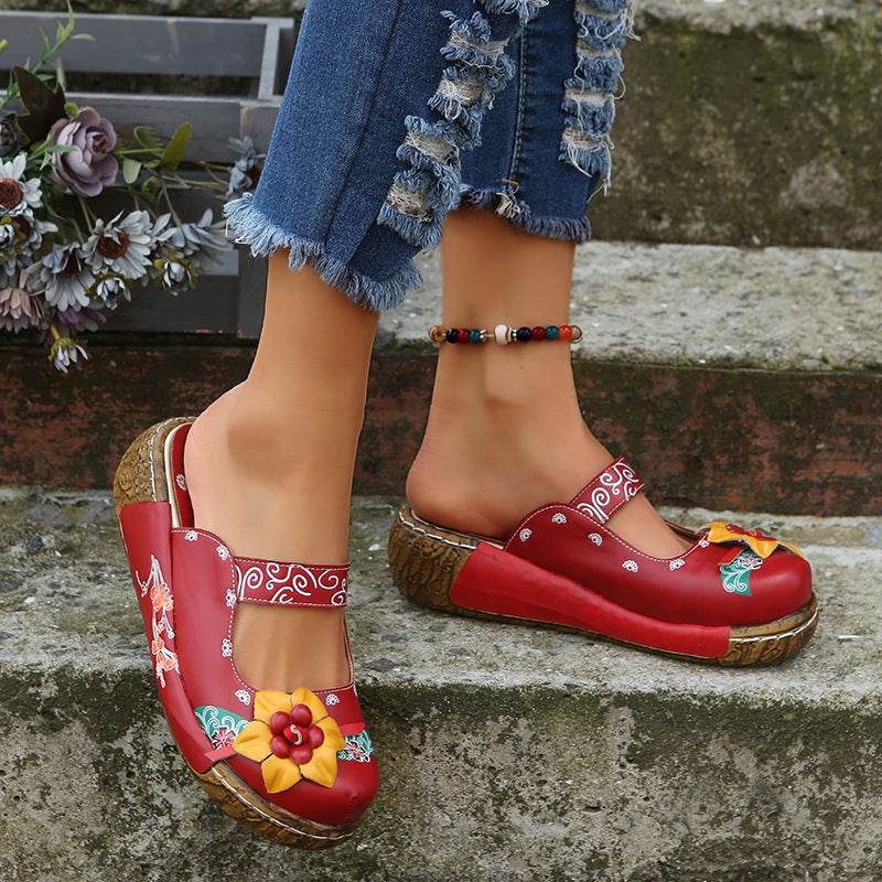 Women Summer Comfort Roman Platform Sandals Shoes - Mubimart