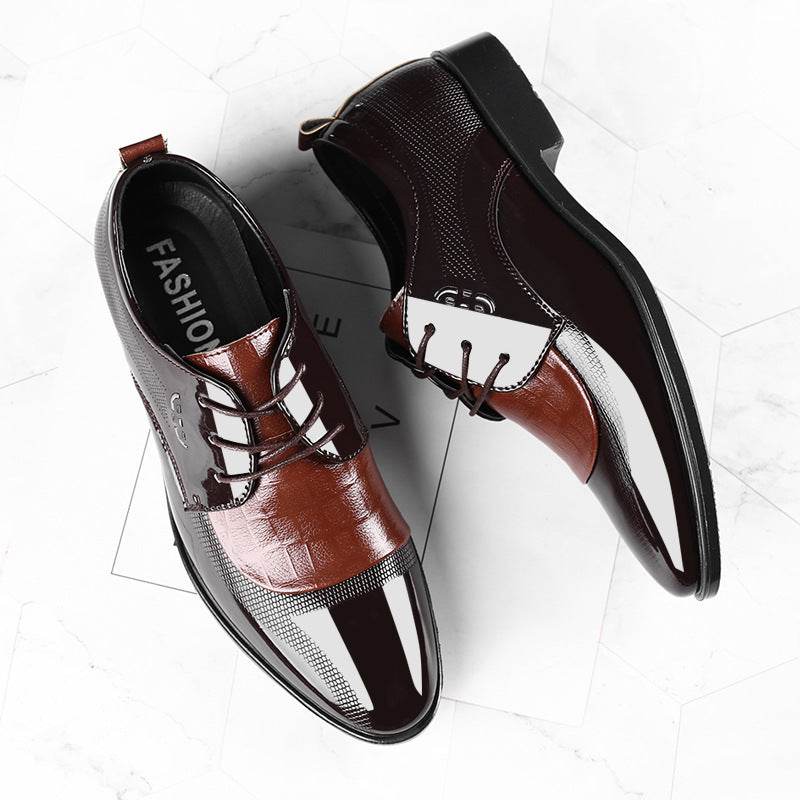 New Business Dress Shoes Large Size Shoes Men's Laces - Mubimart