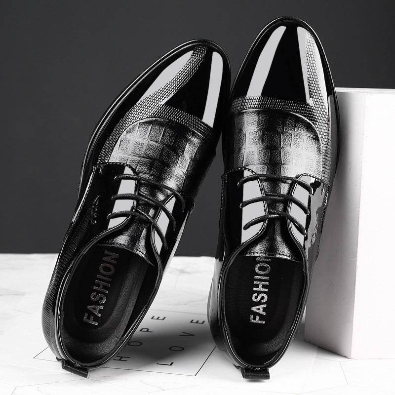 New Business Dress Shoes Large Size Shoes Men's Laces - Mubimart