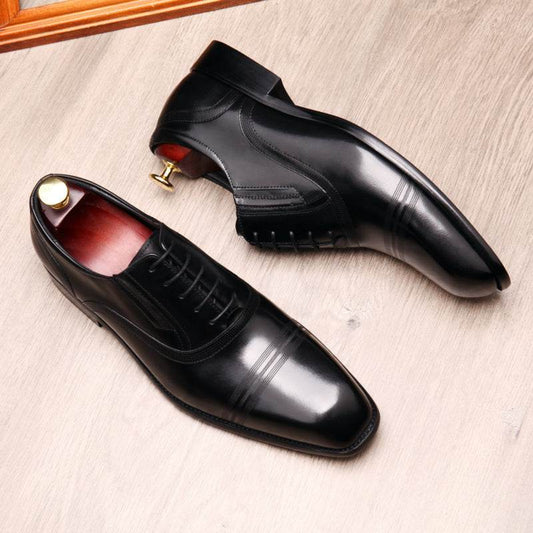 Fashion Mens Formal Leather Shoes - Mubimart