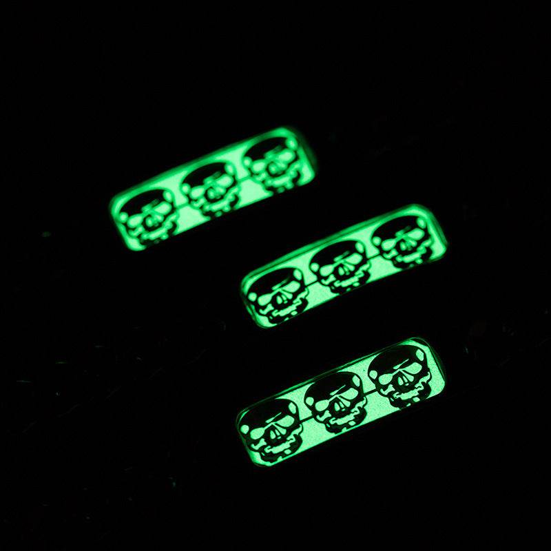 Mens Luminous Skull Titanium Steel Bracelet - Mubimart