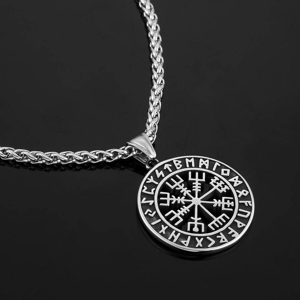 Lun Rune Pendant Necklace Men - Mubimart