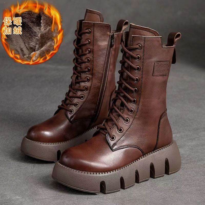 Fleece-lined Thick Cotton Mid-calf Women's Single Boots - Mubimart