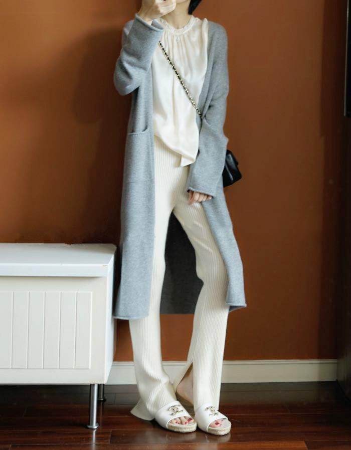 Loose Plus Size Sweater Coat - Mubimart