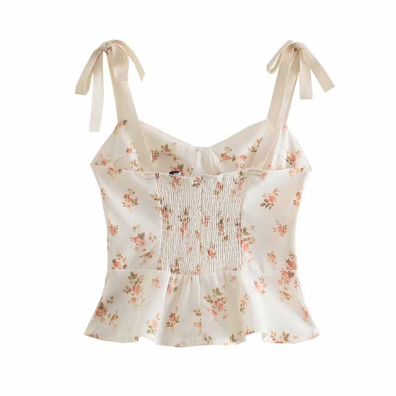 Ladies Fashion Ruffle Hem Camisole Top - Mubimart -  