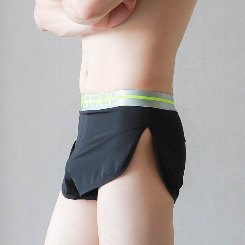 Underwear Ice Silk Split Home Shorts Men - Mubimart