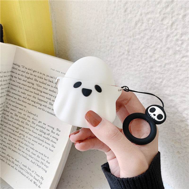 Creative Three-dimensional Small Ghost Silicone Earphone Cover - Mubimart