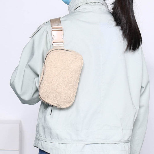 Plus Velvet Fanny Pack Sports Chest Crossbody Bag Outdoor Men's And Women's - Mubimart