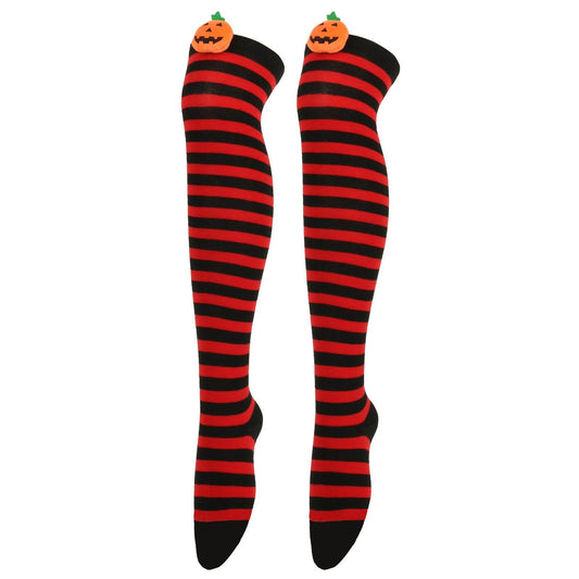 Cartoon Devil Over Knee Socks Women - Mubimart