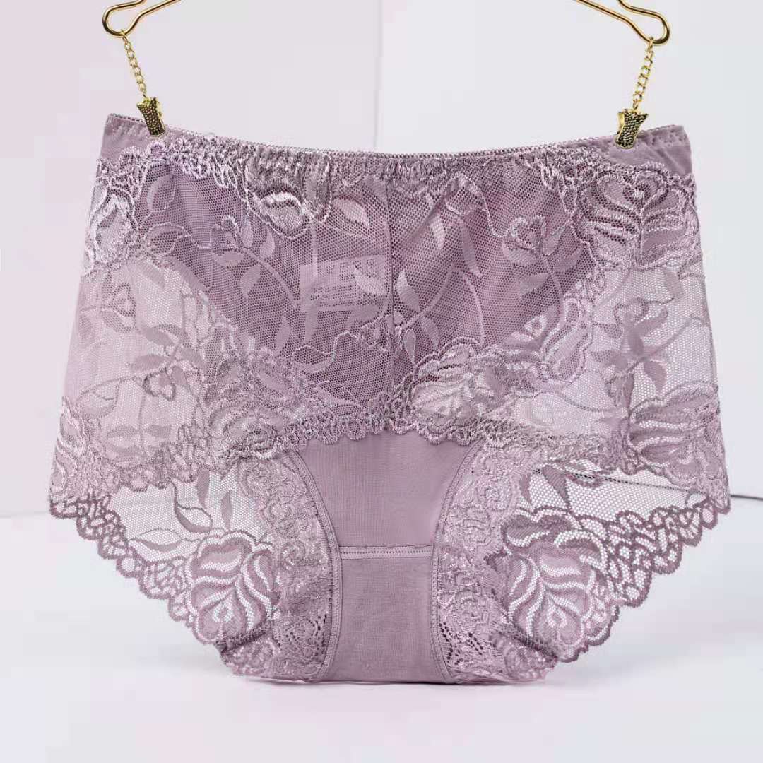 Mid-high-waist Lace Panties For Ladies Sexy - Mubimart -  