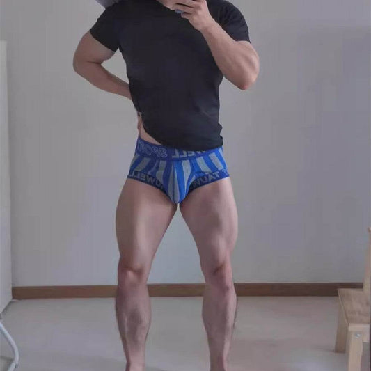 Boxer Briefs Vertical Stripe Movement - Mubimart
