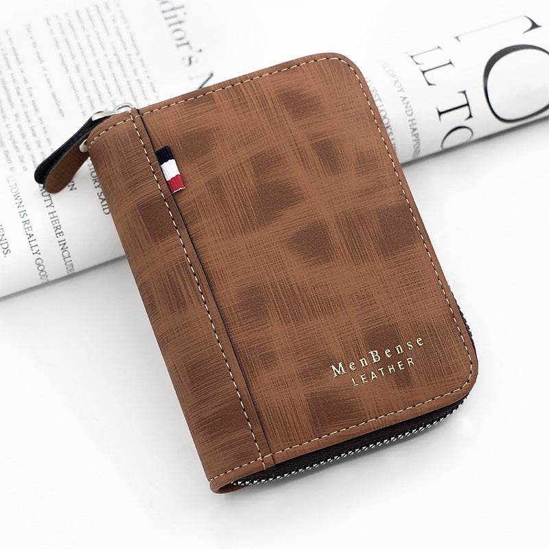 Business Retro Men's Short Wallet Clutch - Mubimart