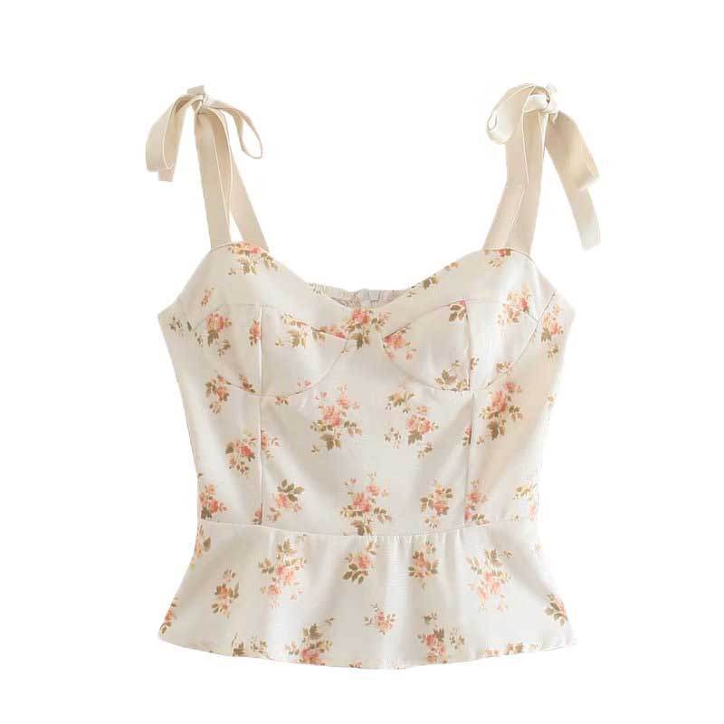 Ladies Fashion Ruffle Hem Camisole Top - Mubimart