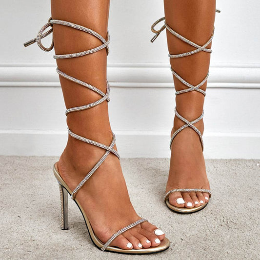 Summer Versatile European And American High Heels Ankle-strap Stilettos Strap - Mubimart